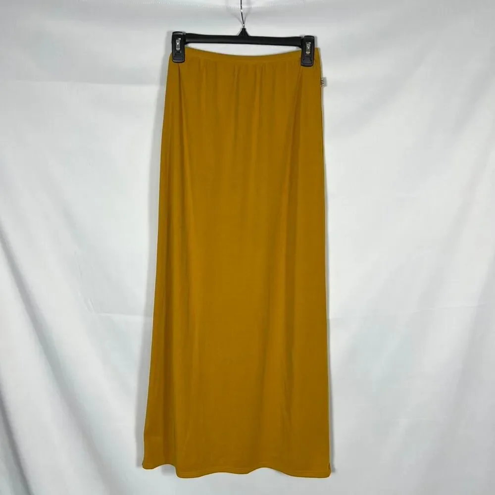 Y2K BABY O VINTAGE MUSTARD YELLOW‎ MAXI SKIRT Small